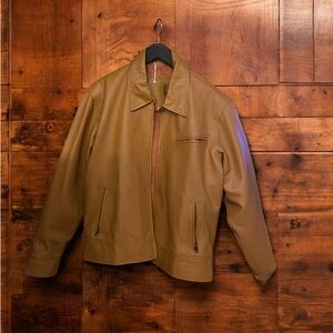 Men's Classic Tan Leather Jacket